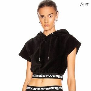 Alexander Wang Corduroy Hoodie Black Size XS